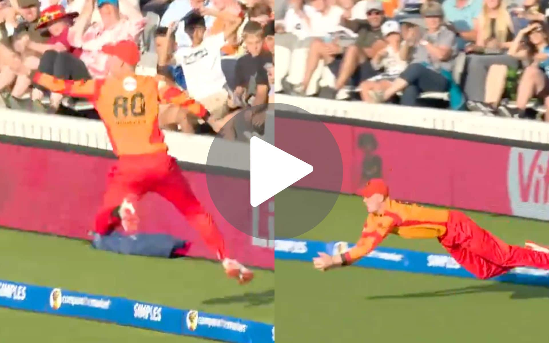 [Watch] Dan Mousley Takes A Never Seen Before Gravity Defying Boundary Catch In The Hundred